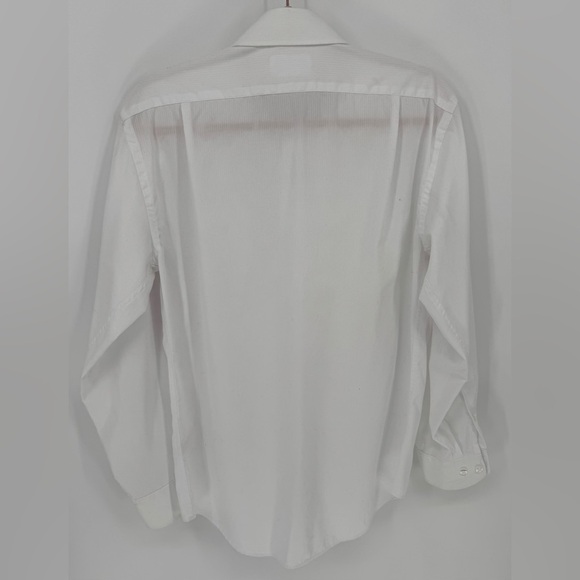 Lorenzo Uomo Solid Roll Up Sleeve Trim Fit Dress Shirt - Picture 4 of 12
